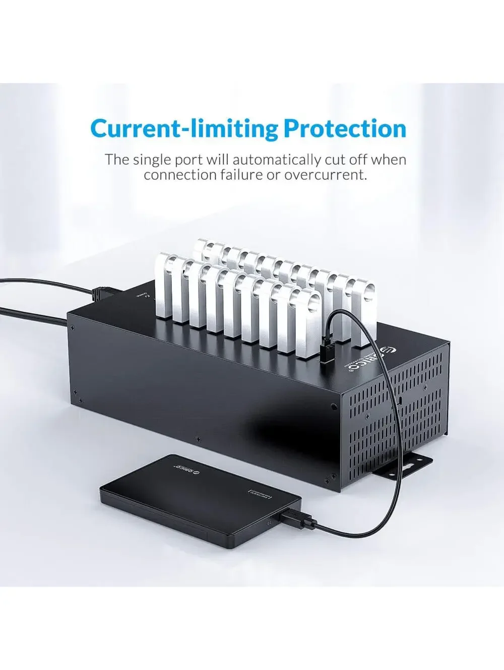 ORICO Industrial USB Hub 20 Ports Mountable 150W Powered Industrial Grade NEW